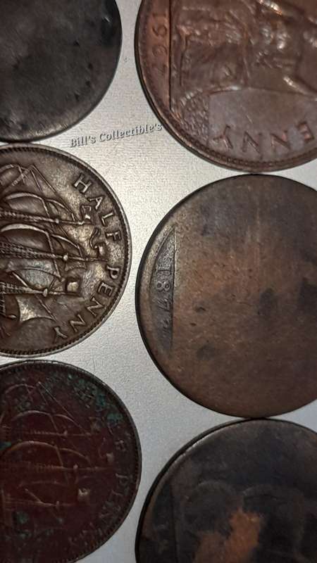 12 COINS British Penny Lot . Oldest Coin 1873 . 1 BID Takes All
