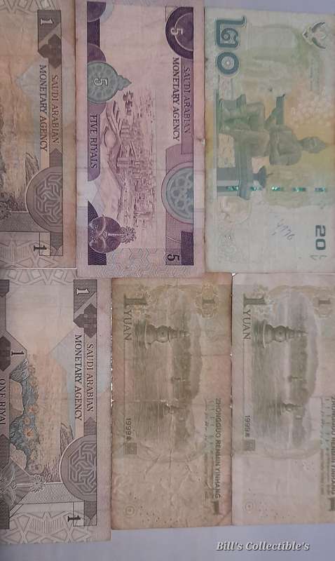 9 Bank Notes . World Mix Lot .1 BID Takes All .