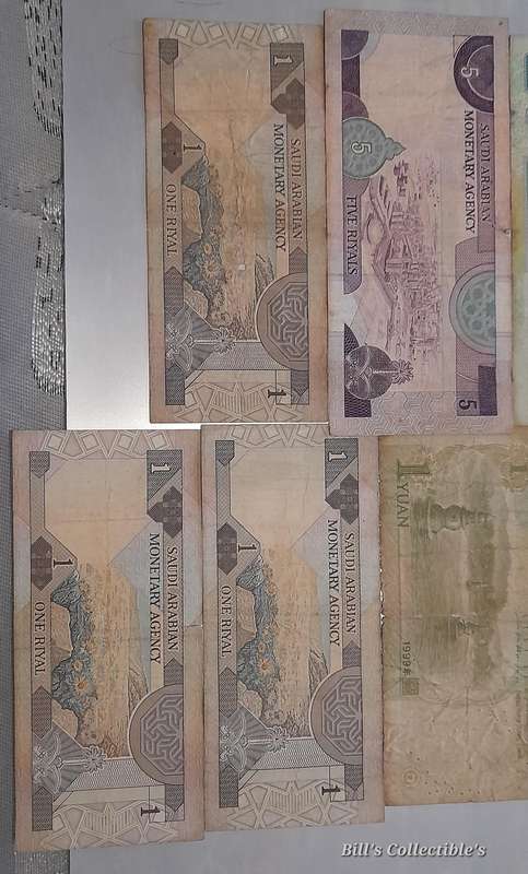 9 Bank Notes . World Mix Lot .1 BID Takes All .