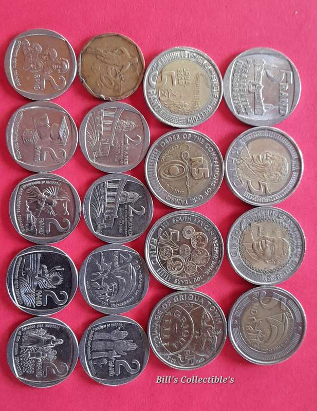 18 COINS SOUTH AFRICAN COMMEMORATIVE LOT.