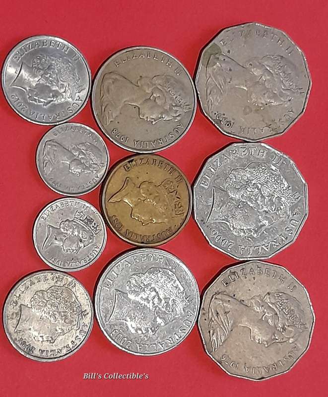 10 COINS Australia Mix Lot . 1 BID Takes All .