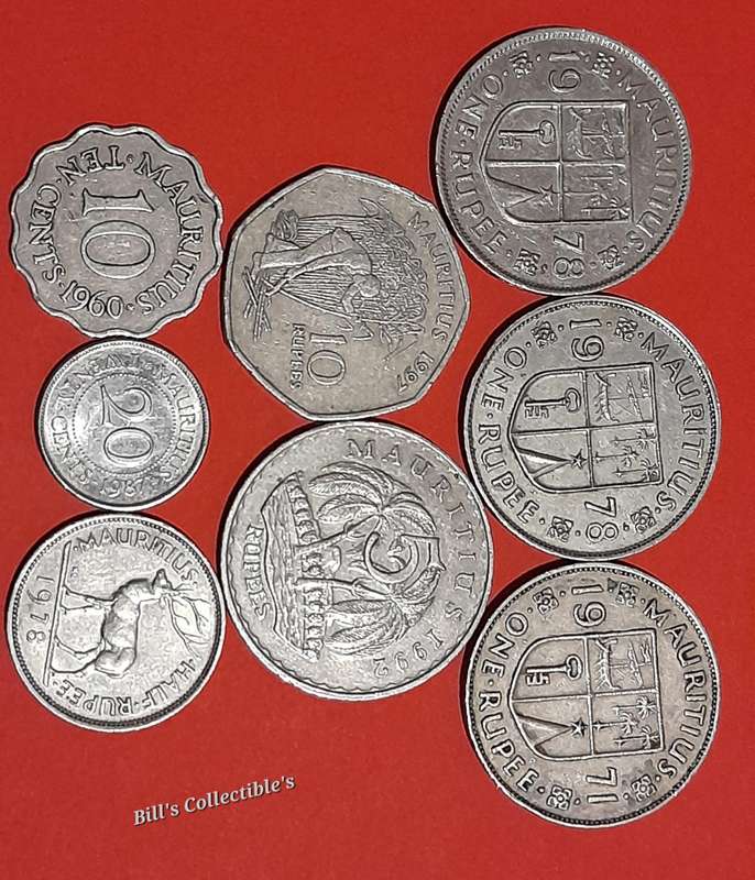 8 COINS Mauritius Lot . 1 BID Takes All.