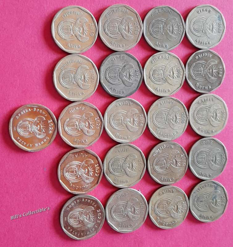 21 COIN South Africa 20Cent lot . 1 BID Takes All . 2002 onwards .