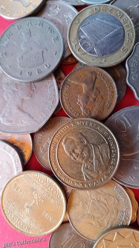 50 International Coins . 1 BID Takes All .