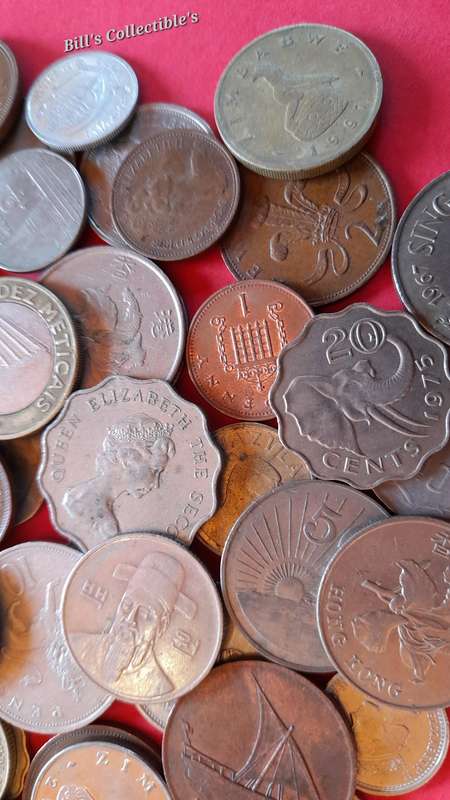 50 International Coins . 1 BID Takes All .