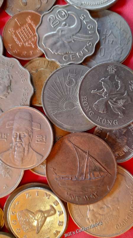 50 International Coins . 1 BID Takes All .