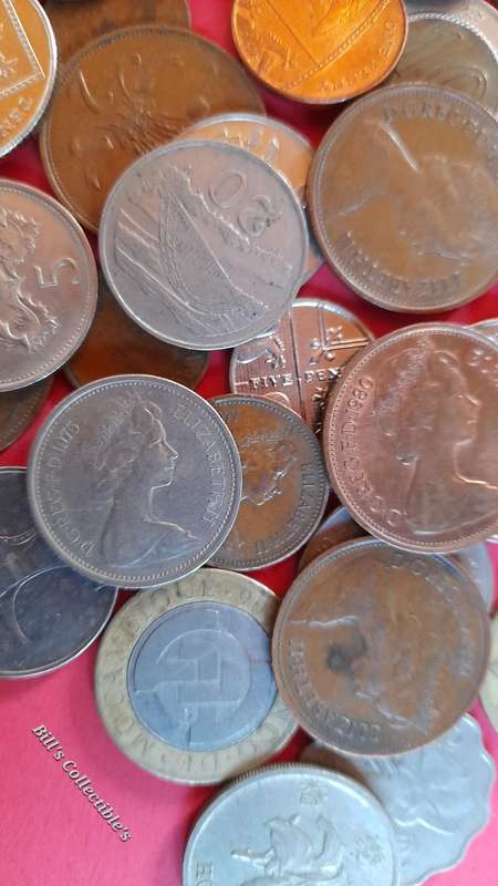 50 International Coins . 1 BID Takes All .