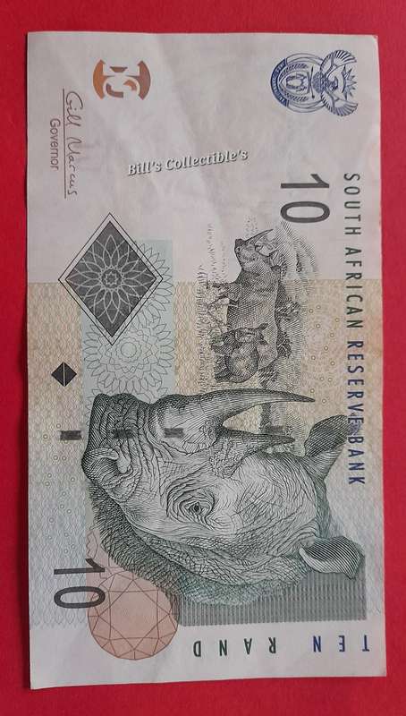South African Gill Marcus R10 Banknote .