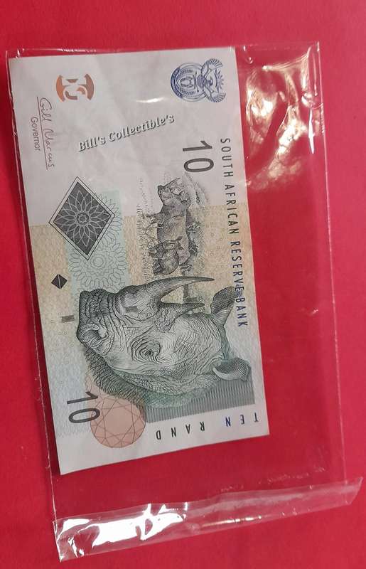 South African Gill Marcus R10 Banknote .