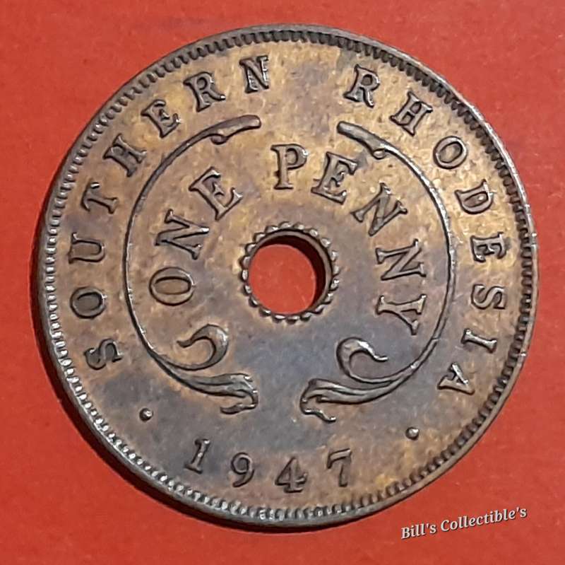 1947 Southern Rhodesia 1 Penny