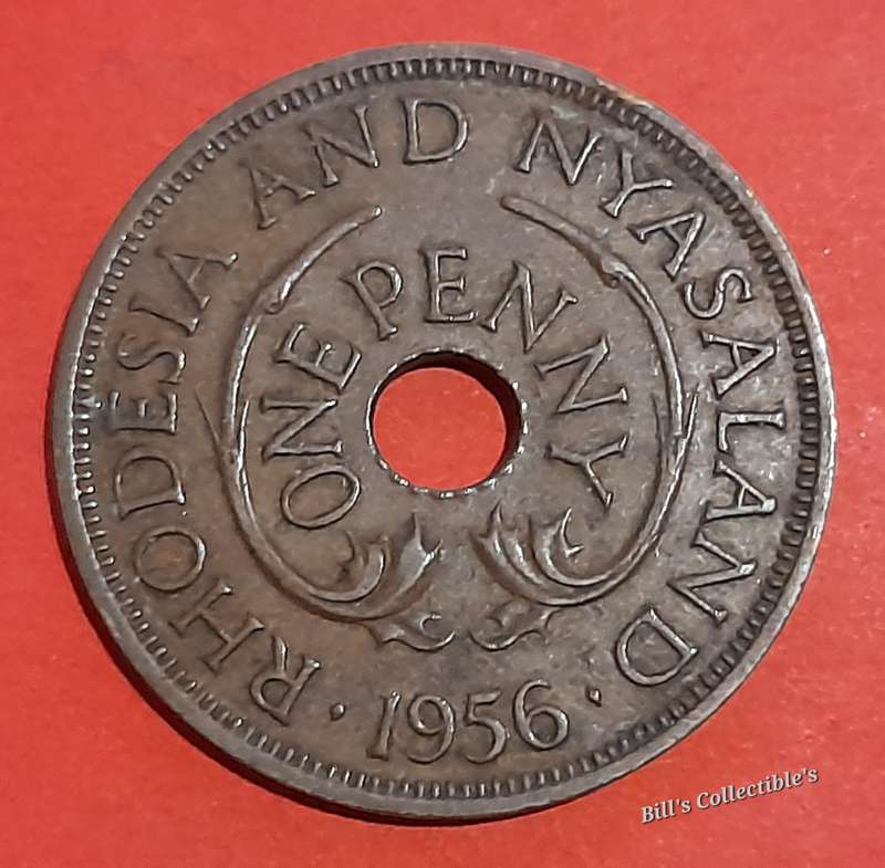1956 Rhodesia and Nyasaland 1 Penny .