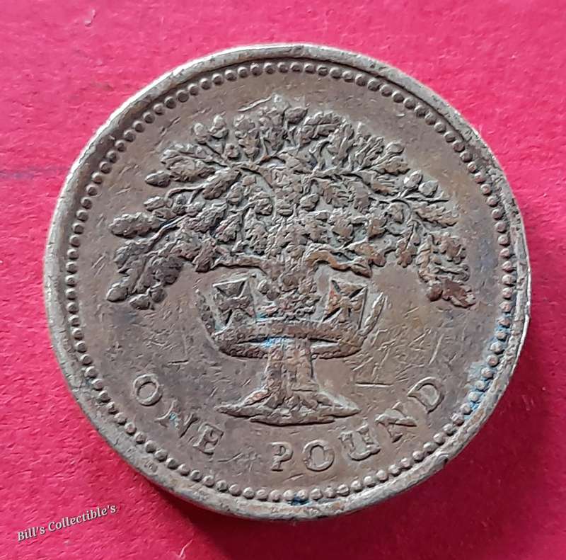 1987 British 1 Pound Coin .