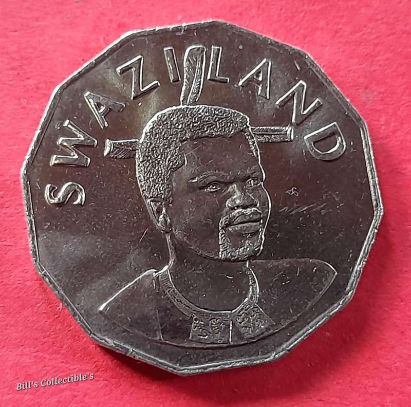 AU 2007 Swaziland 50Cent Coin .
