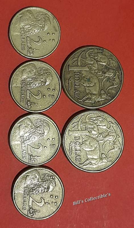 Australia Dollar Coins . 1 bid Takes All.