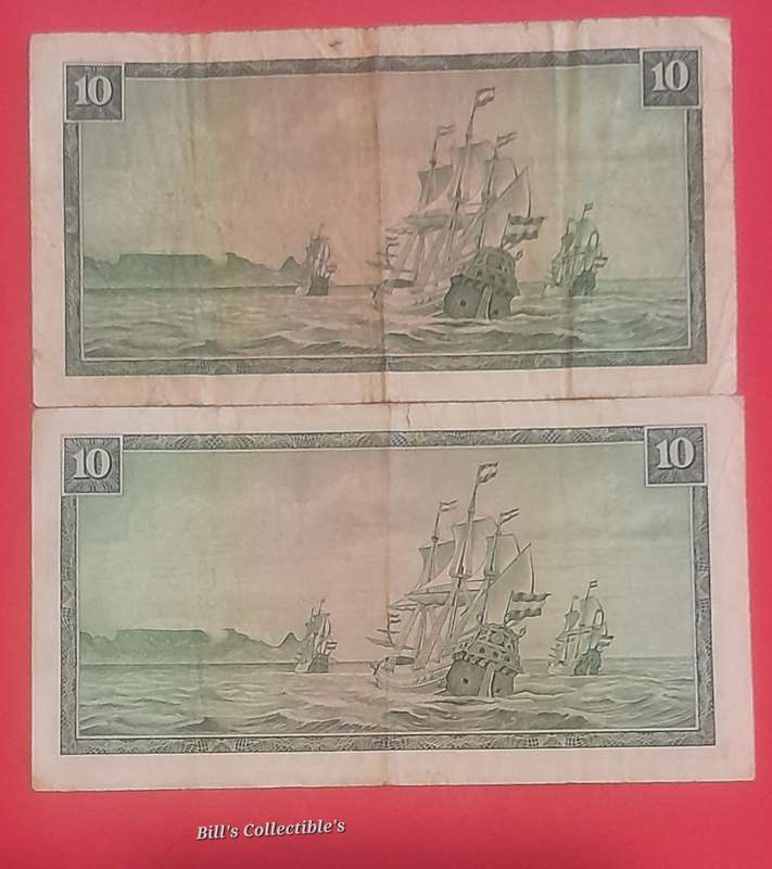 South African TW de Jongh R10 Banknotes . 1 bid Takes All.