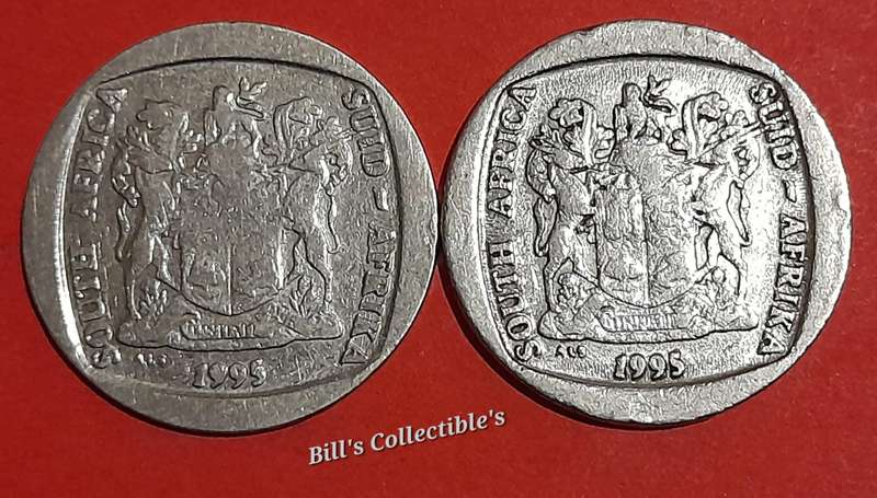 1995 South African R5 Coins x2