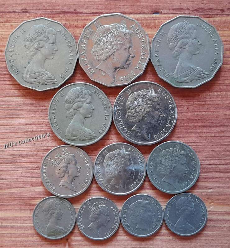Australia Coins . Oldest Coin 1976