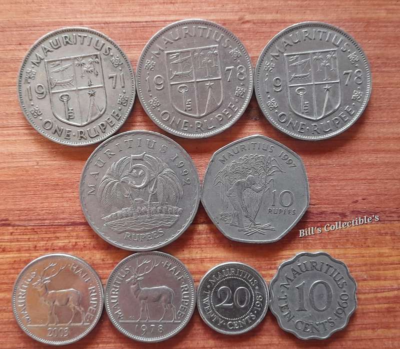 Mauritius Rupee Coins . Oldest Coin 1960