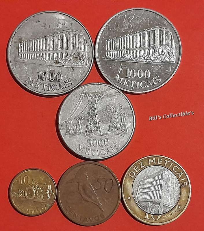 Mocambique Meticais Coins . High Rand Value.