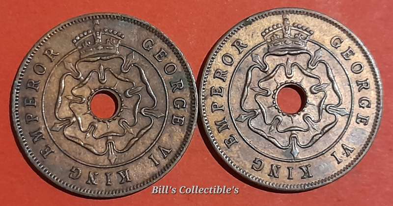 1947 Rhodesia Penny Coins . Good condition.