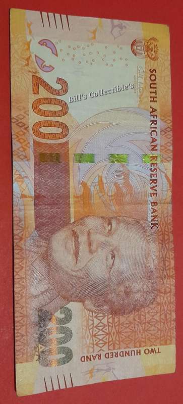 South African Gill Marcus R200 Banknote .