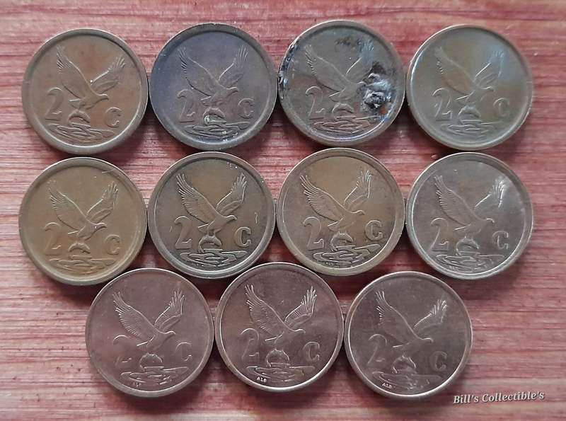 South African 3rd Decimal 2cent Set 1991-2001