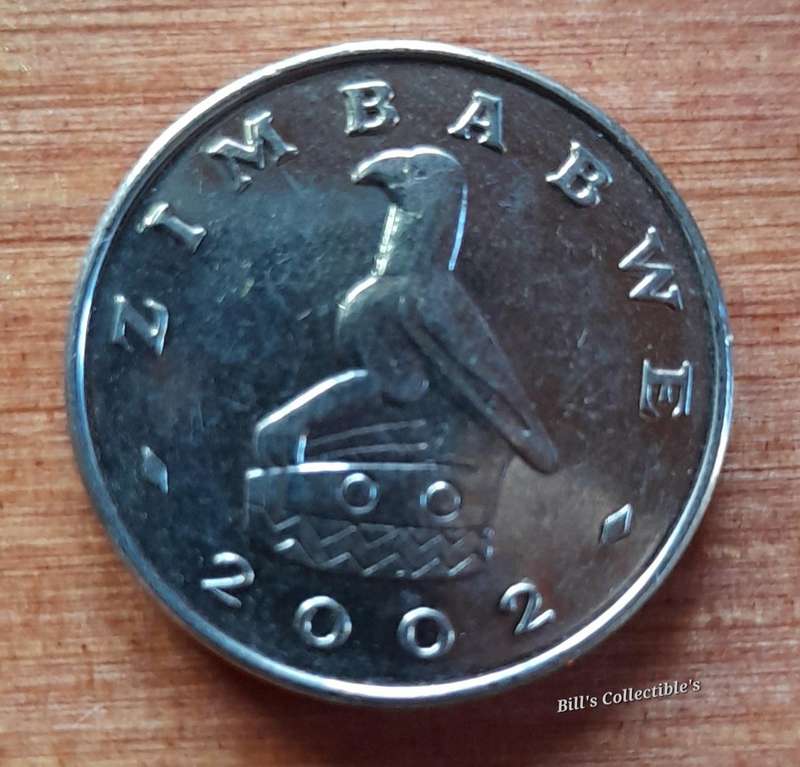 AU 2002 Zimbabwe 20cent Coin .