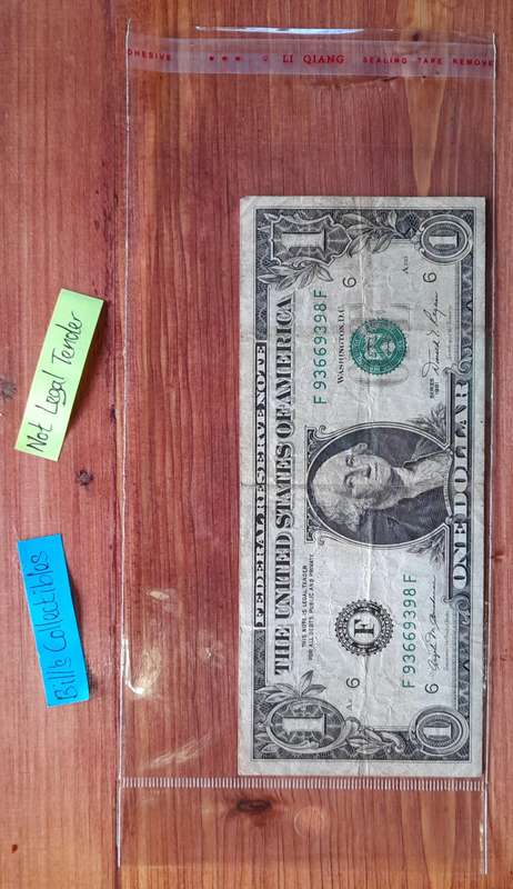 1981 American 1 Dollar Banknote.