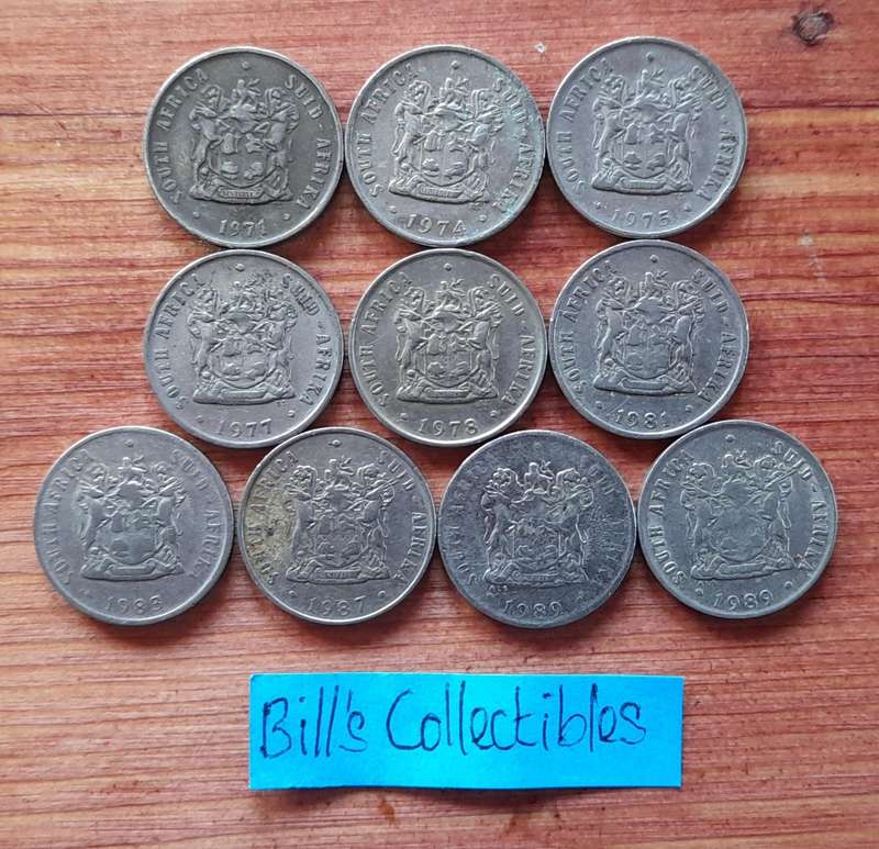 South African 2nd Decimal 10cent coin lot .