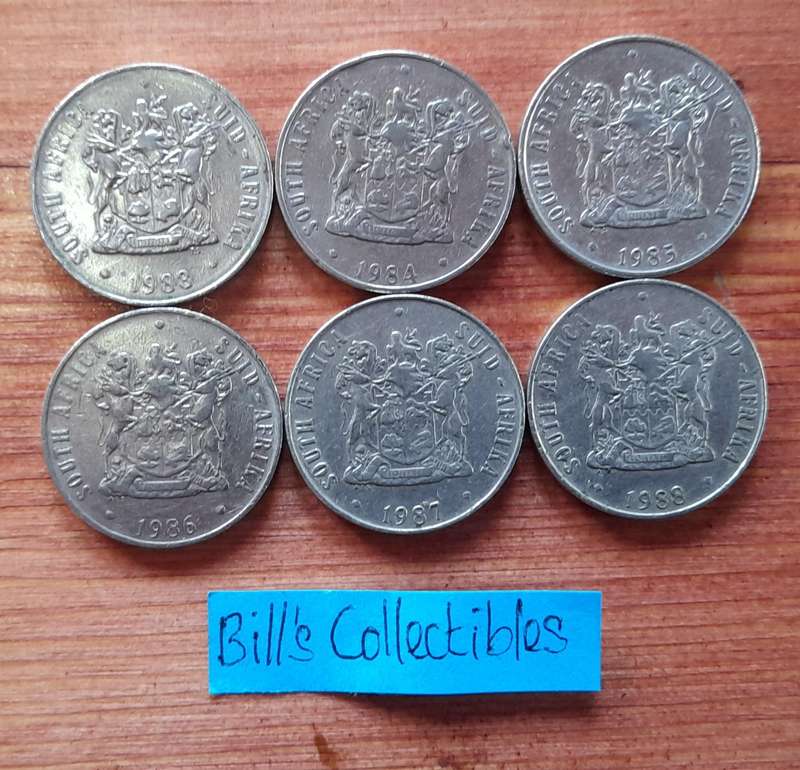 South African 2nd Decimal 50cent Coin Lot.