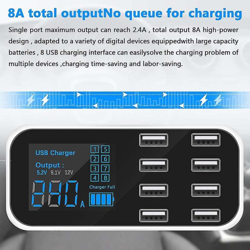 8 PORT  USB CAR DISPLAY