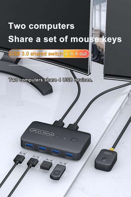 USB SHARING SWITCH BOX 2 IN 1