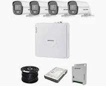 Hikvision 4 Channel 1080p ColorVu Kit With Audio Cameras