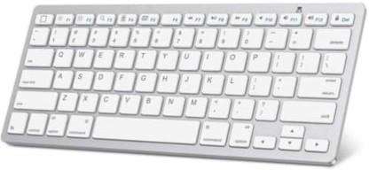 Wireless Keyboard - White & Silver Bluetooth Keyboard - Slim Mini Keyboards