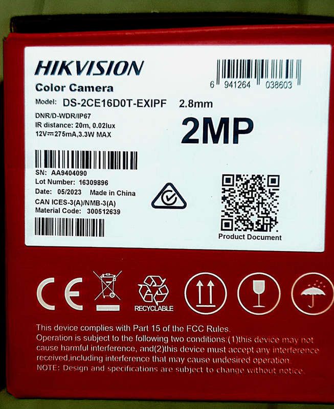 Hikvision 2MP Bullet Camera