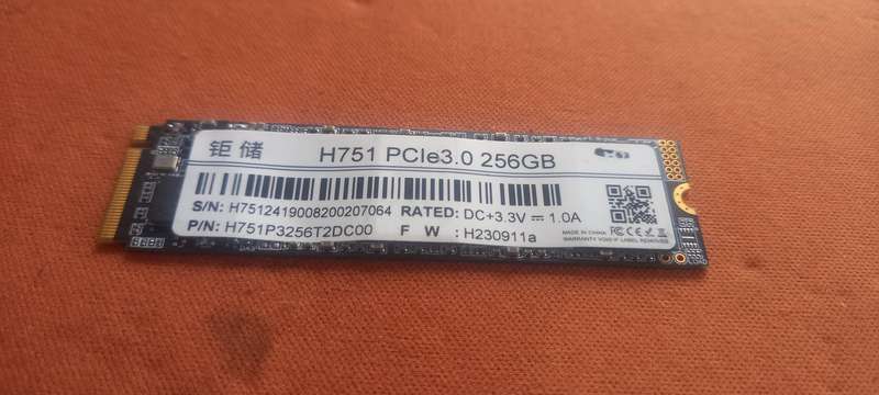 256GB PCIe3.0 SSD | Solid State Drive