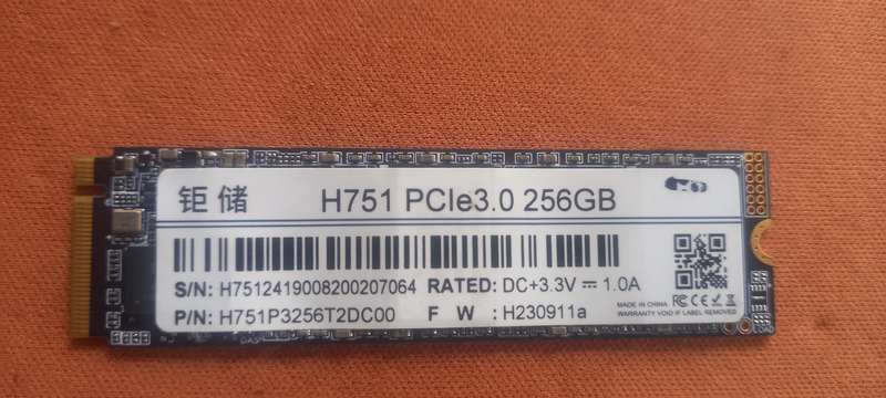 256GB PCIe3.0 SSD | Solid State Drive