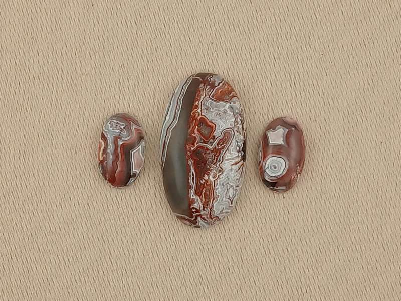 Rosetta stone cabochons from Mexico - Set of 3