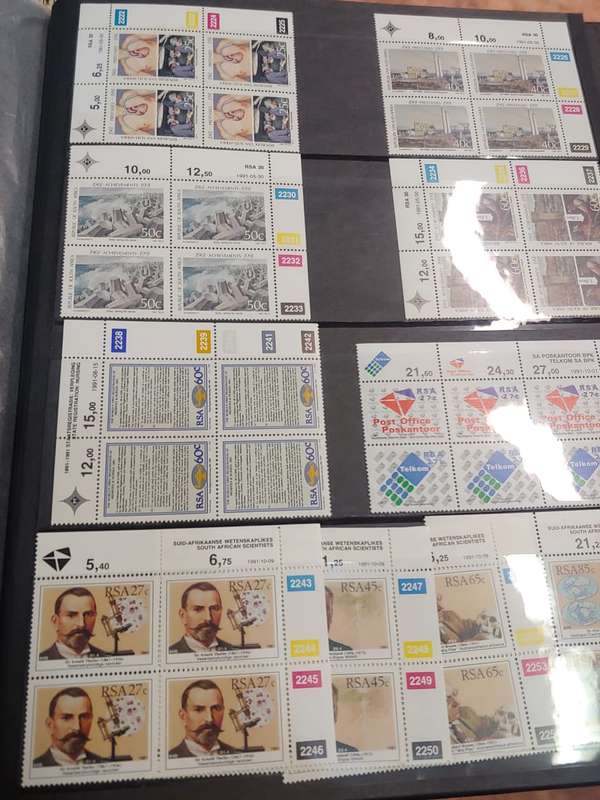 STAMP ALBUM WITH RSA STAMPS DATES FROM 1983 TO 1993