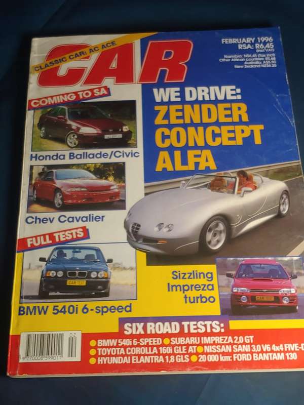 CAR MAGAZINE ALFA ROMEO ZENDER CONCEPT FEBRUARY 1996