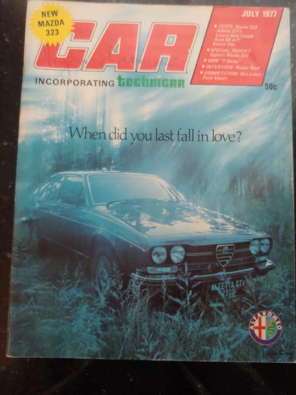 CAR MAGAZINE: ALFA GTV 2000 - JULY 1977