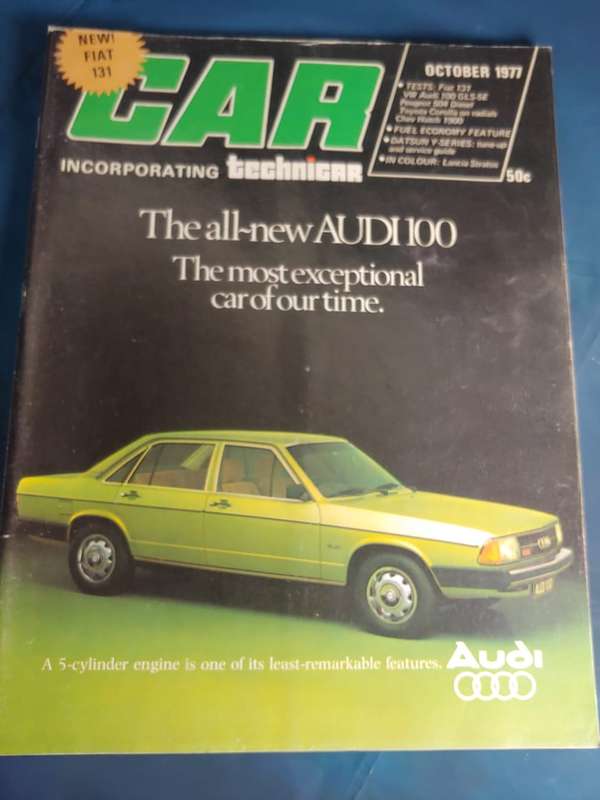 CAR MAGAZINE AUDI 100 OCTOBER 1977
