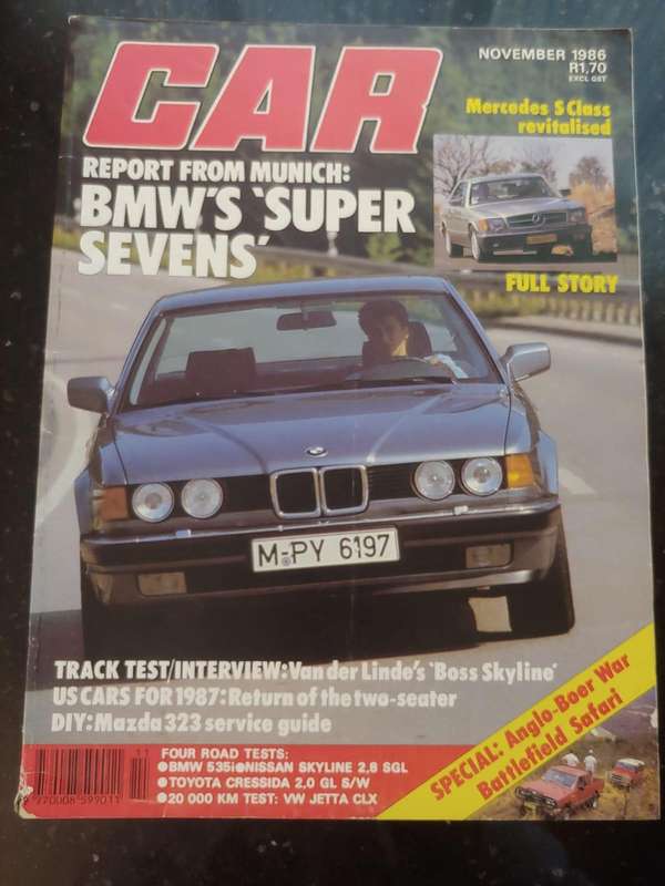 CAR MAGAZINE: BMW'S SUPER SEVENS - NOVEMBER 1986
