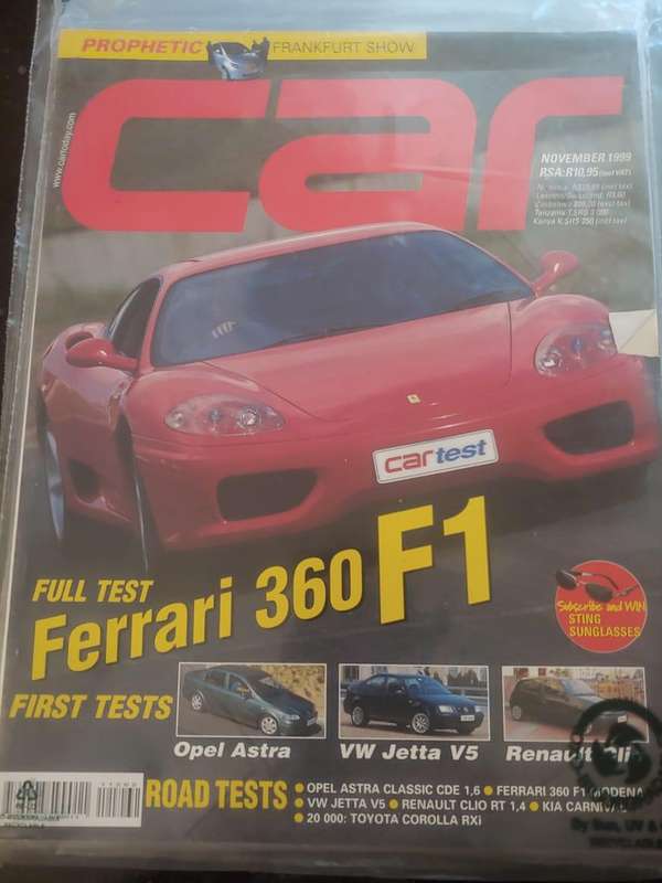 CAR MAGAZINE: FERRARI 360 F1- NOVEMBER 1999