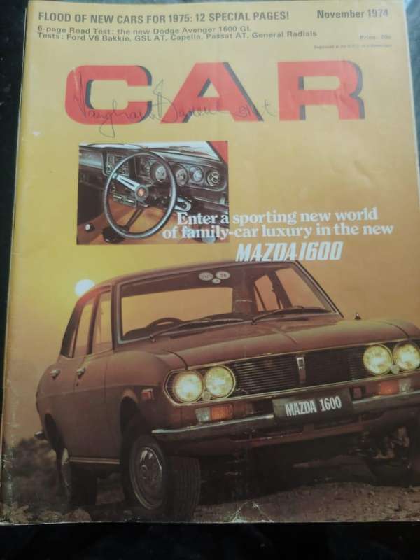 CAR MAGAZINE: MAZDA 1600 - NOVEMBER 1974