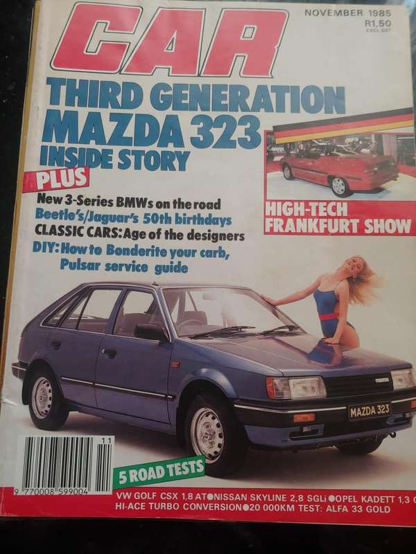 CAR MAGAZINE: MAZDA 323 - NOVEMBER 1985