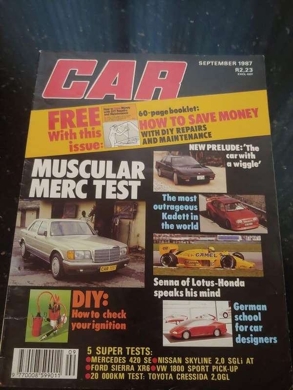 CAR MAGAZINE ( MUSCULAR MERC  TEST) SEPTEMBER 1987