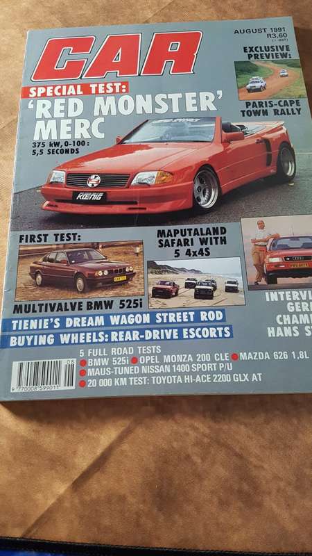 CAR MAGAZINE (RED MONSTER MERC) AUGUST 1991