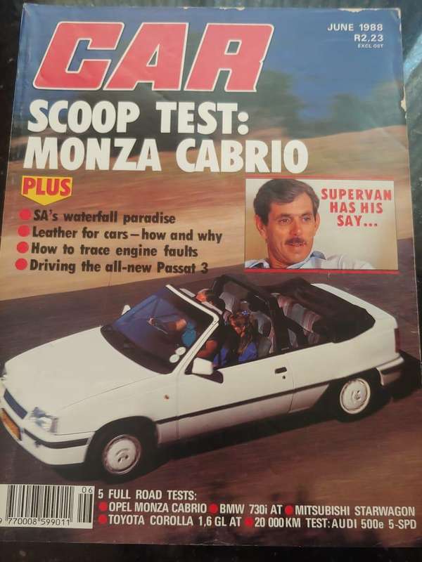 CAR MAGAZINE: OPEL MONZA CABRIO - JUNE 1988