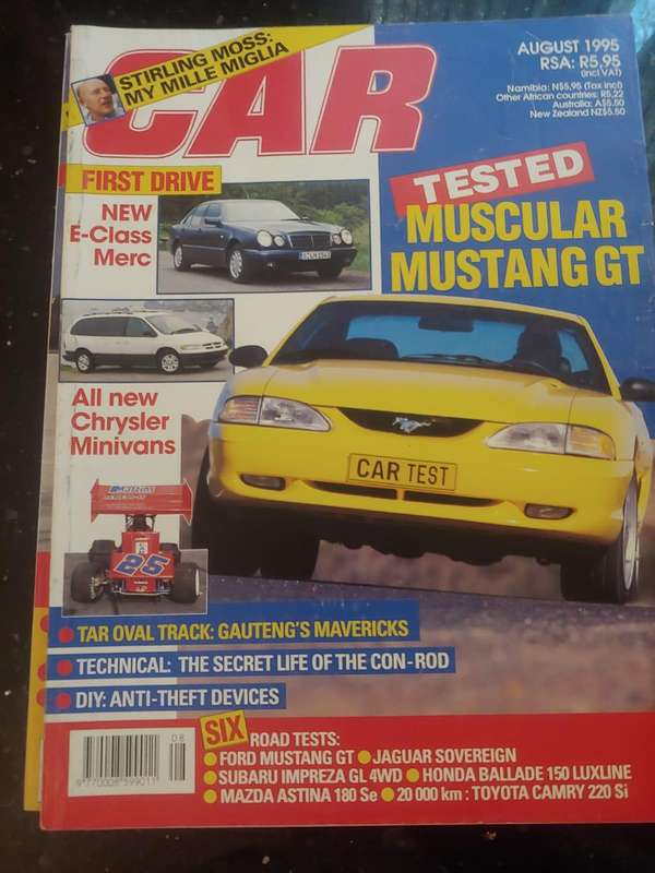CAR MAGAZINE: FORD'S MUSCULAR MUSTANG GT - AUGUST 1995